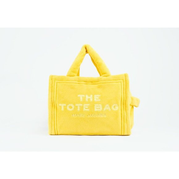 NEW Marc Jacobs The Terry Tote Yellow Medium Soft Terry Fabric Crossbody Handbag - Picture 8 of 8